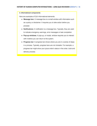 HISTORY OF HUMAN COMPUTER INTERACTIONS – LONG QUIZ REVIEWER (GROUP 1 – 4)
 