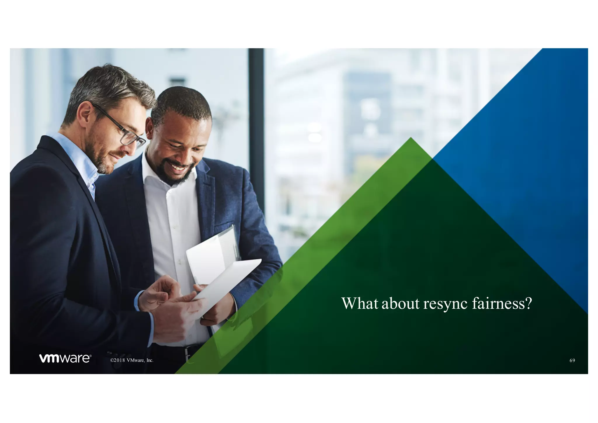 ©2018 VMware, Inc. 69
What about resync fairness?
 