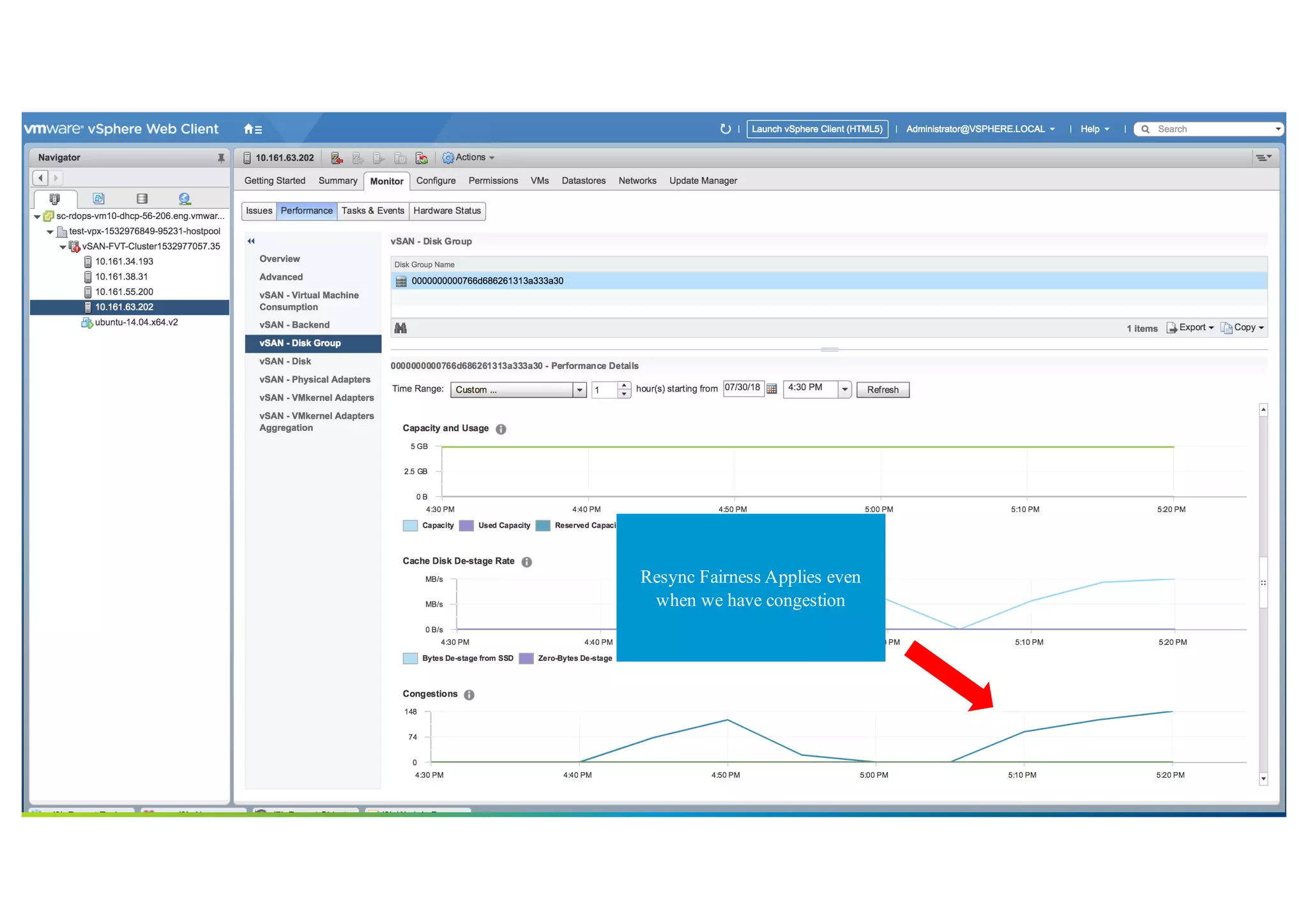 71©2018 VMware, Inc.
Resync Fairness Applies even
when we have congestion
 