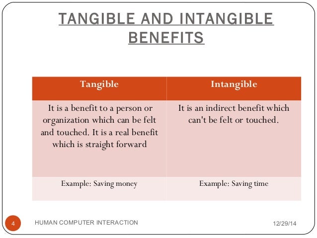 tangible benefits examples