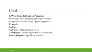 Web Based Interaction INTRODUCTION TO Human computer interaction HCI | PPTX