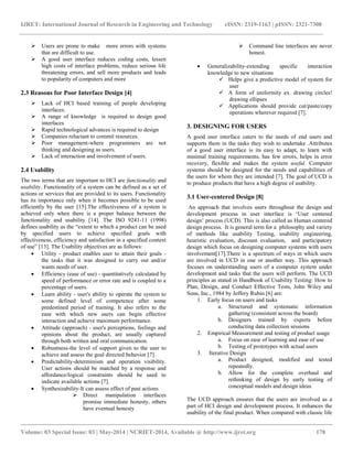 Hci and its effective use in design and development of good user ...