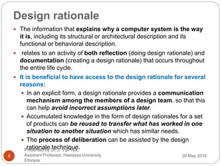 Design Rational Example Human Computer Interaction Chapter 3 HCI in the Software Process and ...