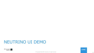 36
© Copyright 2016 EMC Corporation. All rights reserved.
NEUTRINO UI DEMO
 