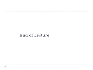 End of Lecture
 