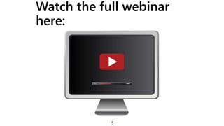 Watch the full webinar
here:
5
 