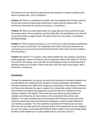 Human Computer Interaction - Heuristic Evaluation | PDF