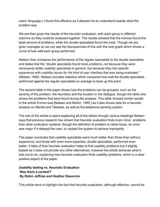 Human Computer Interaction - Heuristic Evaluation | PDF