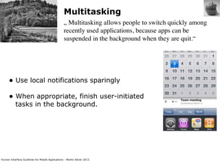 Human Interface Guidlines for Mobile Applications Slide 56