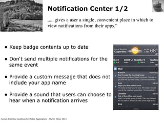 Human Interface Guidlines for Mobile Applications Slide 57