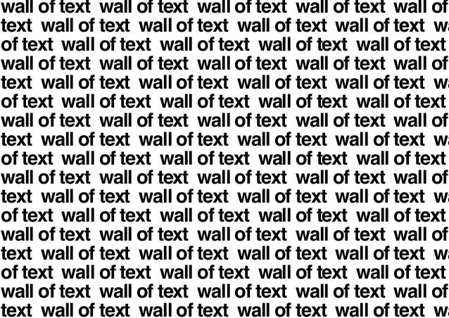 Wall of text
