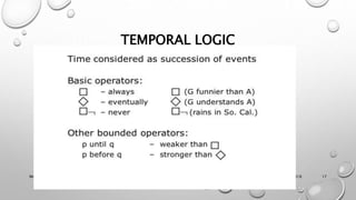 TEMPORAL LOGIC
4/15/2018Models of the System, Tania-Nimra 17
 