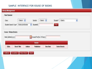 Book Management System Interface Library management System | PPTX