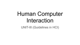 HCI_UNITIII_14 Sep.pdf HCI UNIT3. human center unit | PDF