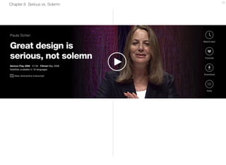 Chapter 8 Serious vs. Solemn 25 
 