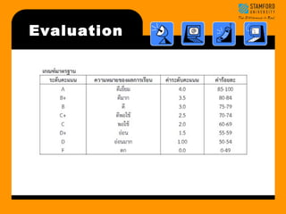Evaluation 
 