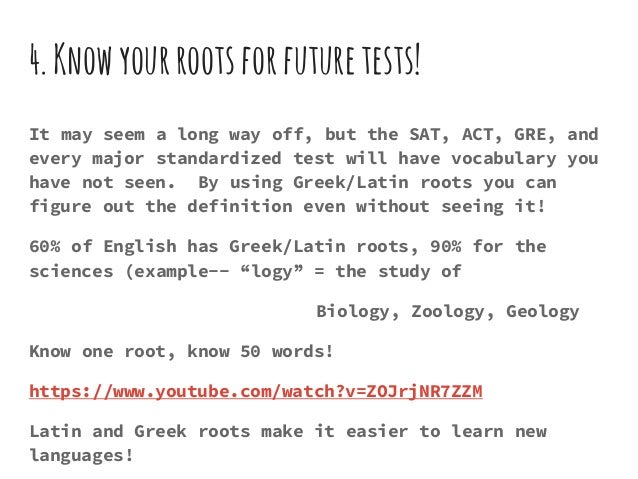 Greek roots intro