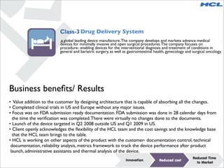HCL Medical Device Practice