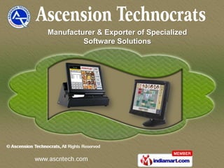 Manufacturer & Exporter of Specialized
         Software Solutions
 
