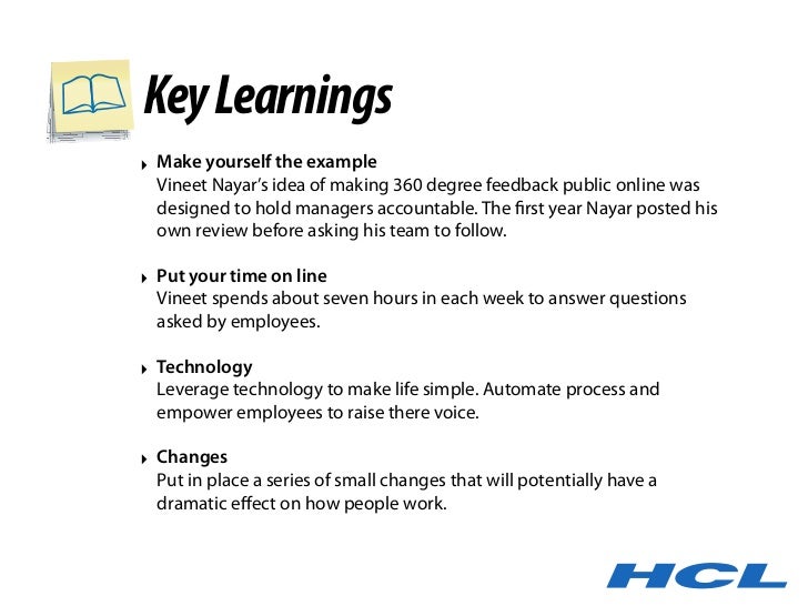 Key Learnings ‣ Make yourself