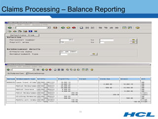 Claims Processing – Balance Reporting




       Claims Processing – Balance Reporting




                         73
 