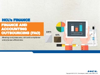 Copyright © 2014 HCL Technologies Limited | www.hcltech.com
FINANCE AND
ACCOUNTING
OUTSOURCING (FAO)
HCL’s FINANCE
Meeting cost pressures, risk and compliance
and process efficiencies.
 