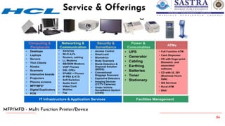 34
MFP/MFD - Multi Function Printer/Device
Service & Offerings
 