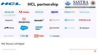 39
HCL Partners with Digital
HCL partnership
 