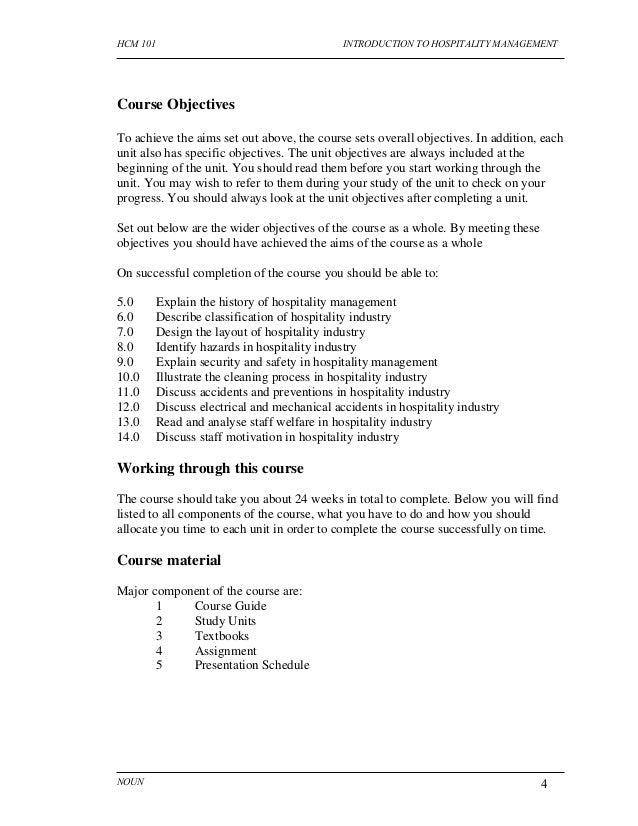 introduction to hospitality management pdf