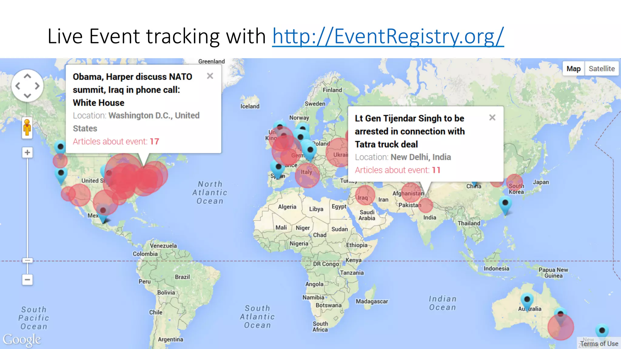 Live Event tracking with h0p://EventRegistry.org/ 
 
