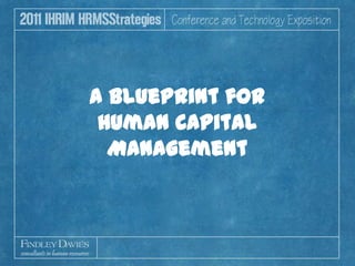 A Blueprint for Human Capital Management 