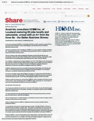 Hcmm inc.-Press Release