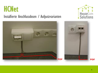 Installierte Anschlussdosen / Aufputzvarianten




                                           POF   POF



                                                 6
 