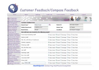 Customer Feedback/Compose Feedback




       HealthSprint: Connecting Healthcare Ecosystem
 