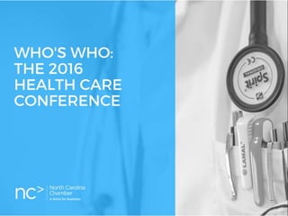 2016 Health Care Conference Speakers
