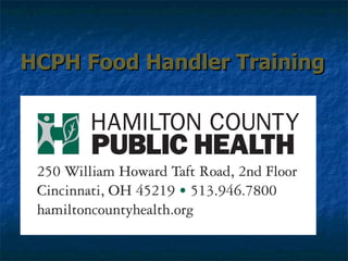 HCPH Food Handler Training 