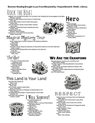 Summer Reading Brought to you from Maryland by: @hcpsslibmed & @HoCo_Library
	
  
 