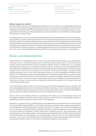 Seite 13 - Quartalsfinanzbericht Januar-März 2015 - 7. Mai 2015
Inhalt
Seite
1. Überblick und Kennzahlen 4
2. Ergebnis nach Konzerngebieten 14
3. Finanzbericht 21
4. Ausblick 2015 31
 