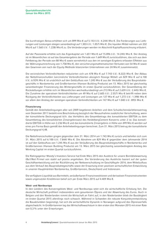 Seite 6 - Quartalsfinanzbericht Januar-März 2015 - 7. Mai 2015
OIBD Überleitung
+29%
Q1 2015 OIBD
299
Konsolidierung
1
Operativ
68
Q1 2014 LfL OIBD
230
Währung
25
Q1 2014 OIBD
205
29% organisches OIBD-Wachstum angetrieben durch solide operative Leistung
Mio €
Werte 2014 wurden angepasst. Siehe Hinweis auf Folie 2.
 