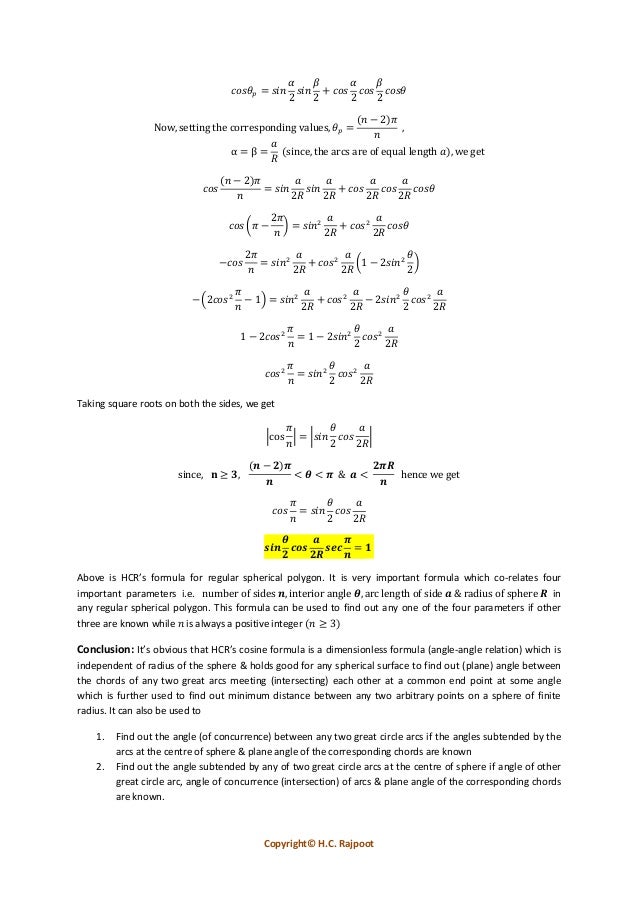 Great Circle Calculation