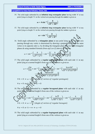 HCR's Hand Book (Formula of Advanced Geometry by H. C. Rajpoot) | PDF