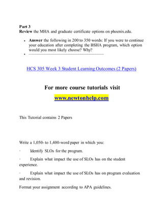 HCS 305 Doing by learn/newtonhelp.com