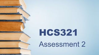 HCS321
Assessment 2
 