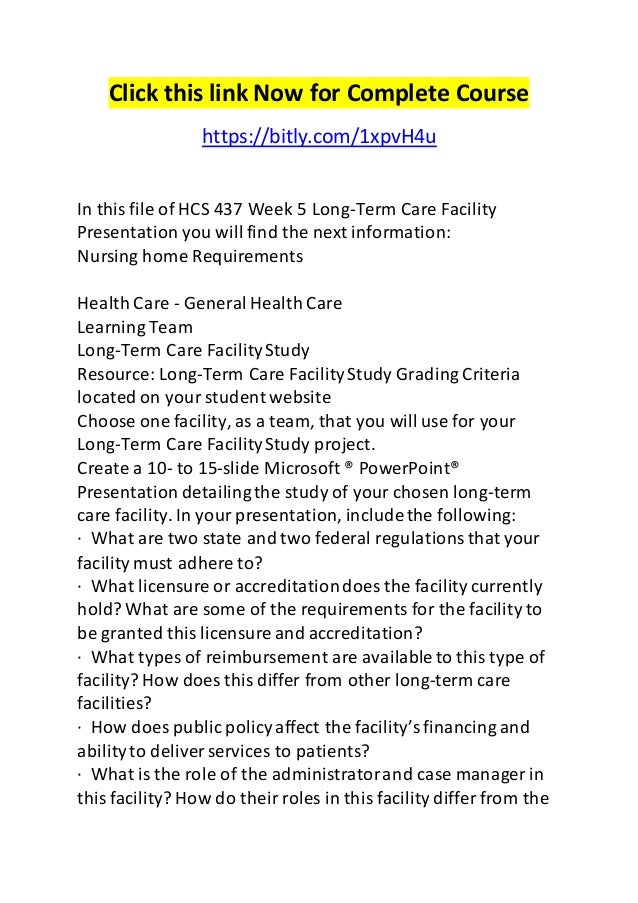 Hcs437 long term care facility outline 04 picture
