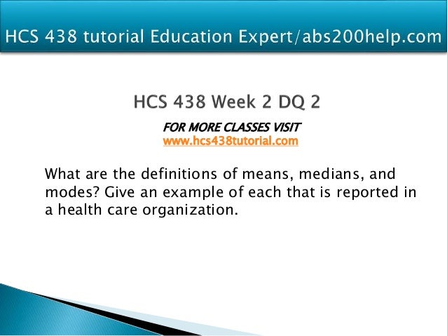 HCS 438 Week 4 Quiz