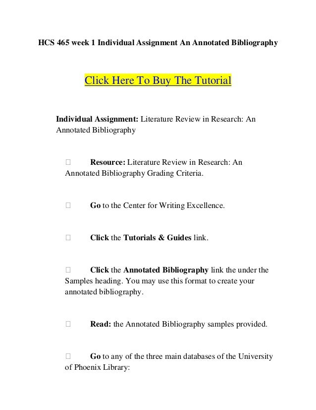 bibliography for an assignment