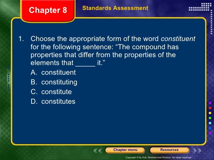 Physical Science Chapter 8