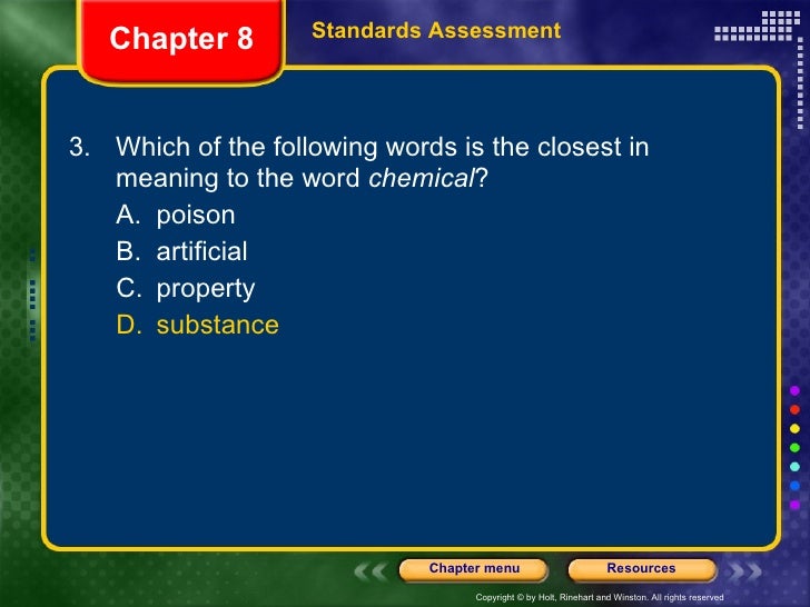 Physical Science Chapter 8
