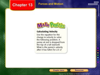 Forces and Motion Chapter 13 
