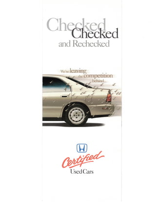 Honda Certified Used Cars Flyer